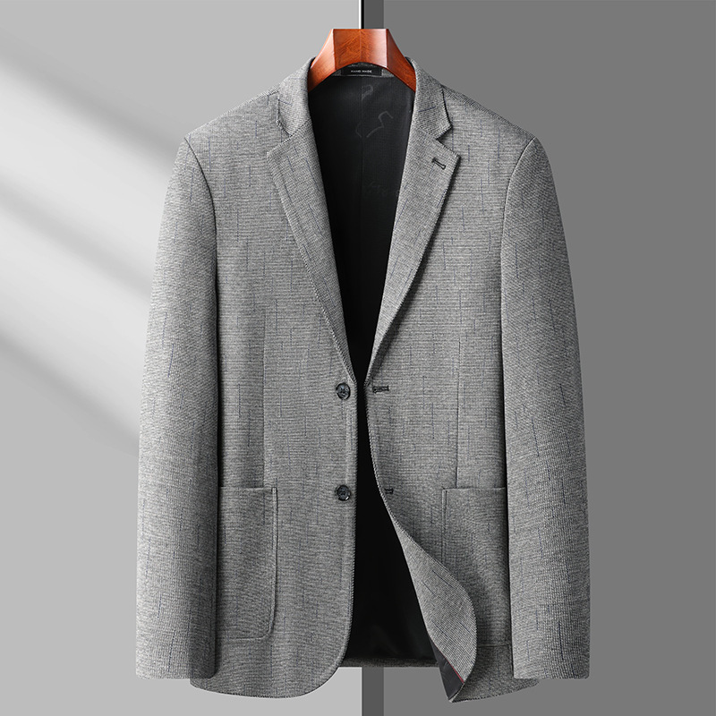 Spring and Autumn New Plus Size Men's Knitted Casual Suit Extra Large Korean Style Fatty Men's Suit Spring and Autumn New Plus Size Men's Knitted Casual Suit Extra Large Korean Style Fatty Men's Suit