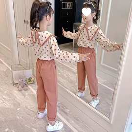 女童春装套装2026新款儿童装网红洋气大童春秋时髦女孩衣服两件套
