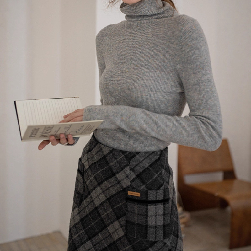 "Soft and Waxy Colorful Dots" Fine Merino Wool Dazzling Colorful Dots Niche Gentle Classic Sweater Base Knitwear