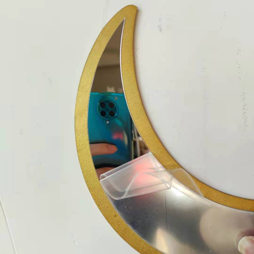 Espejo decorativo de madera del eclipse lunar del estilo nórdico fase lunar espejo ciclo de la luna espejo colgante dormitorio espejo de acrílico decorativo Amazon