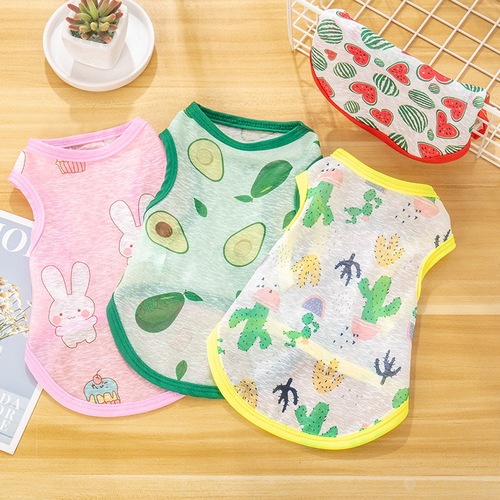 Dog Clothes Summer Thin Vest-Type Sun Protection Shirts for Cats, Teddy & Pomeranian Small Dog Pet Clothing for Spring and Summer