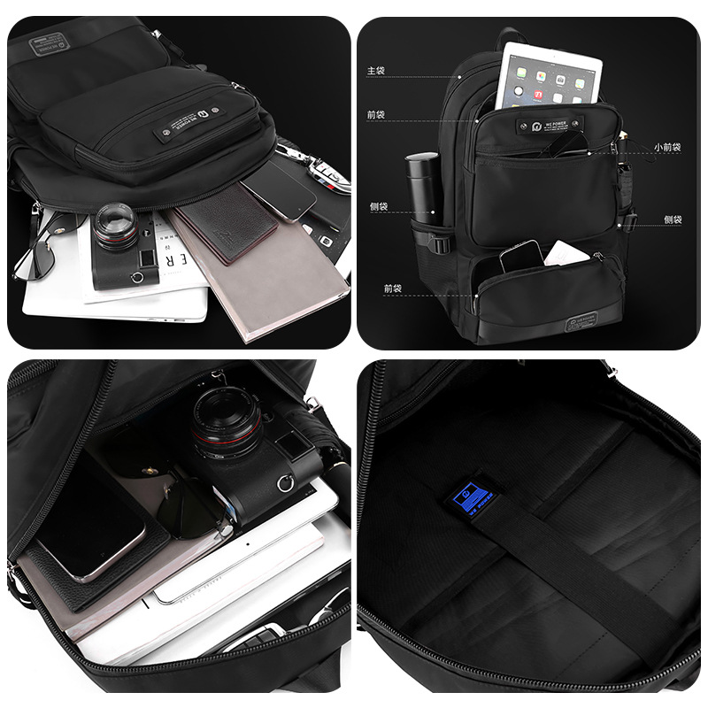 WEPOWER nueva mochila casual para hombre, bolso para computadora portátil de cercanías, mochila de viaje de negocios de gran capacidad