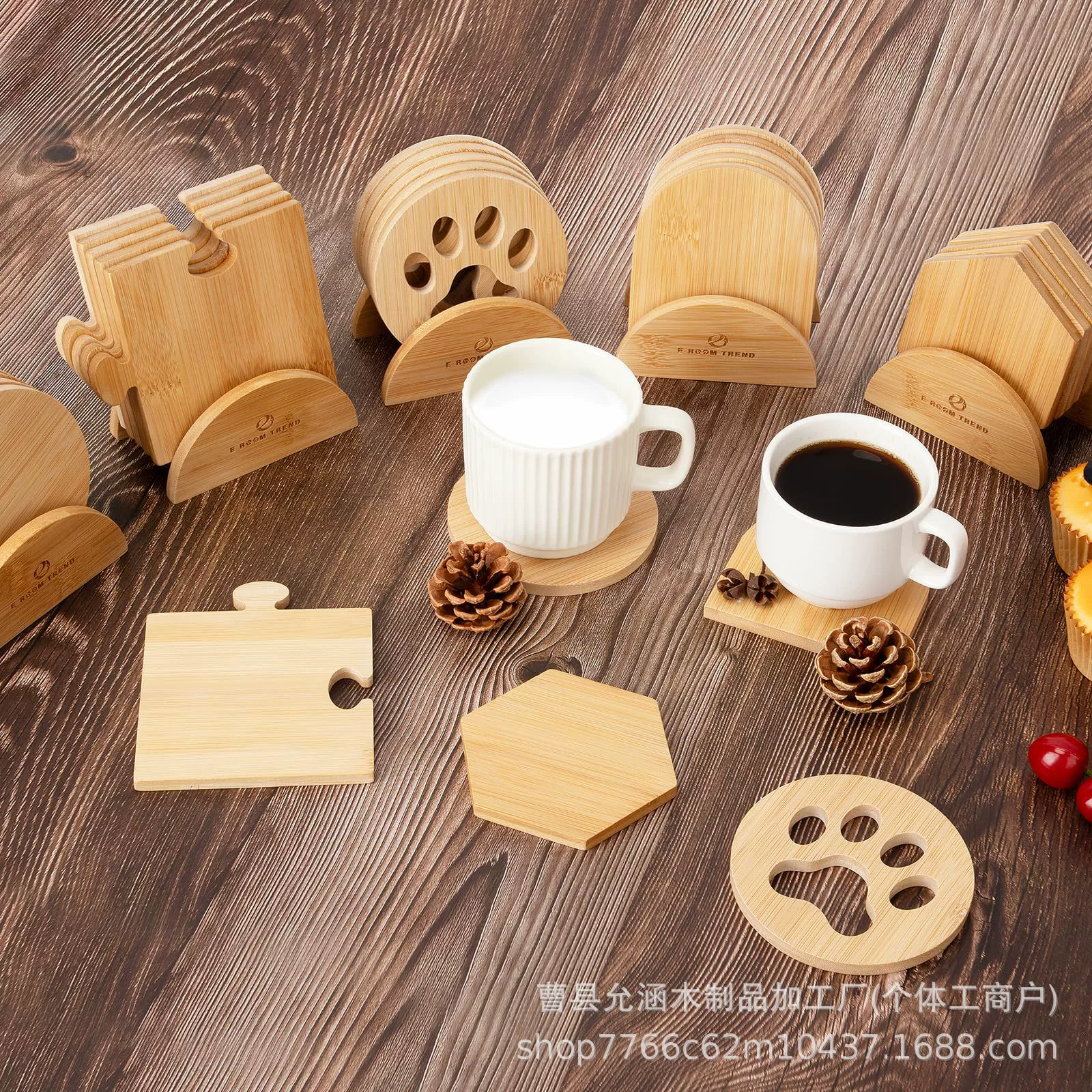 Творческий бамбуковый подстаканник из цельного дерева теплоизоляционный коврик кунг-фу чайный подставка для обеденного стола анти-горячий утеплитель кошачий коготь несколько спецификаций можно напечатать lo