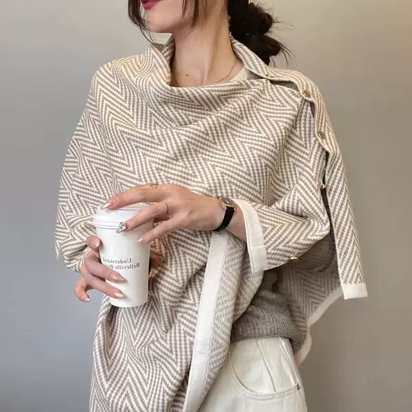 New Versatile Shawl for Spring and Autumn, Warm and Stylish Cape