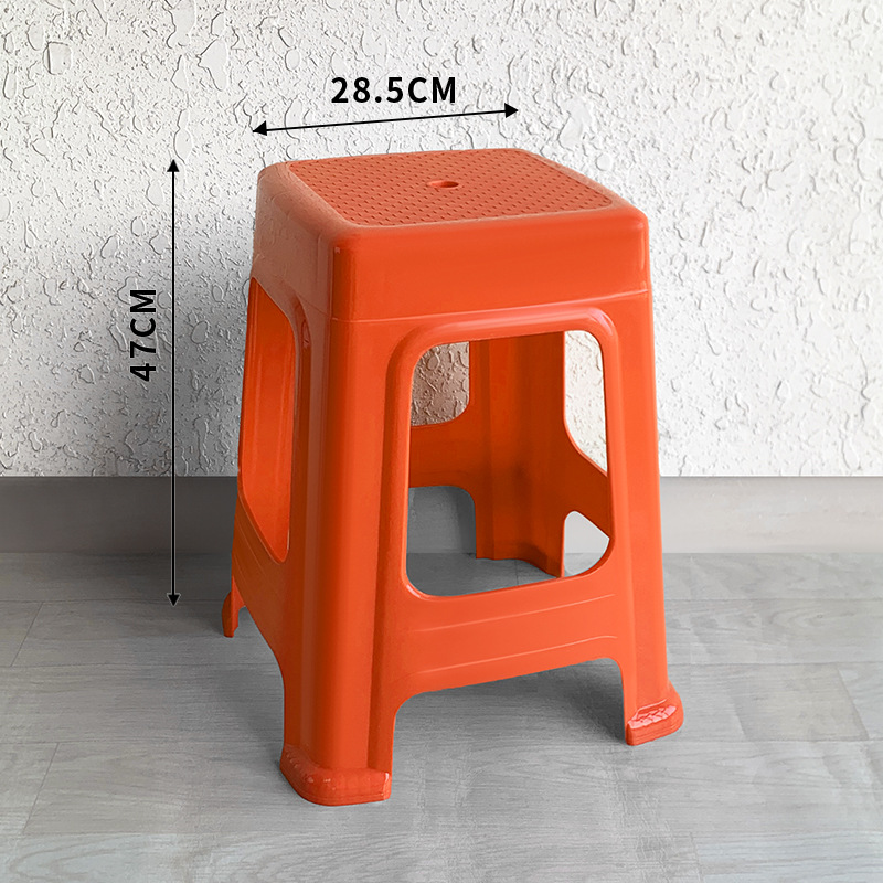 Taburete de plástico engrosado, sala de estar de moda para el hogar, taburete pequeño económico simple, antideslizante y duradero, mesa de comedor, taburete, restaurante de baño