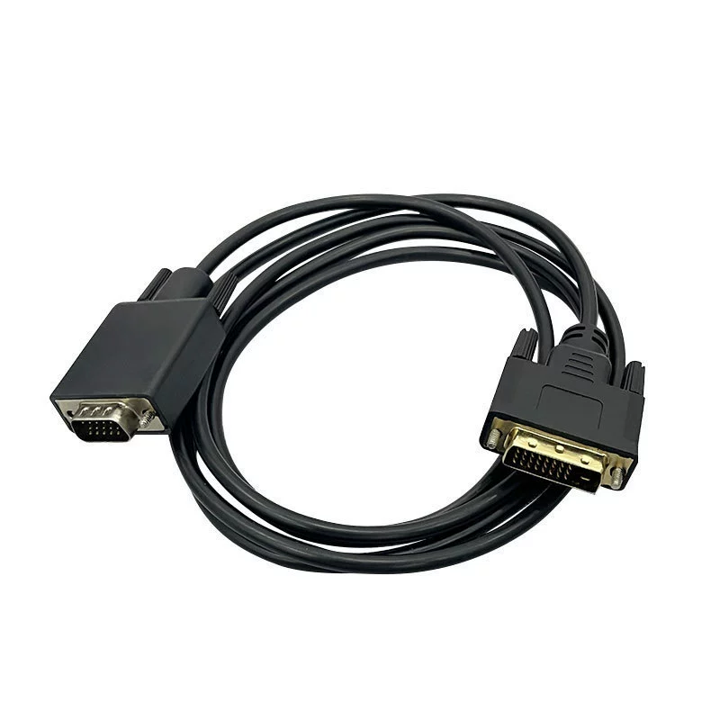 Кабель конвертера DVI в VGA 1.8 м 24+1 мужской к мужскому для ноутбука телевизора дисплея проекционный конвертер