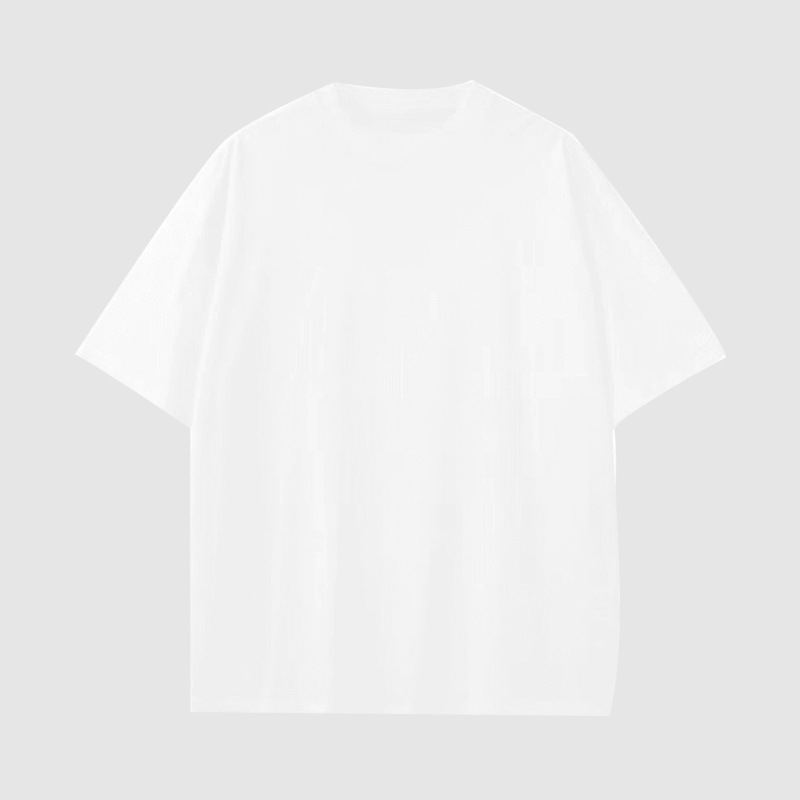 300 gramos de peso pesado suelto ropa de trabajo de marca de moda de cuello redondo suelto camiseta cultural de equipo de manga corta logotipo de algodón personalizado camiseta