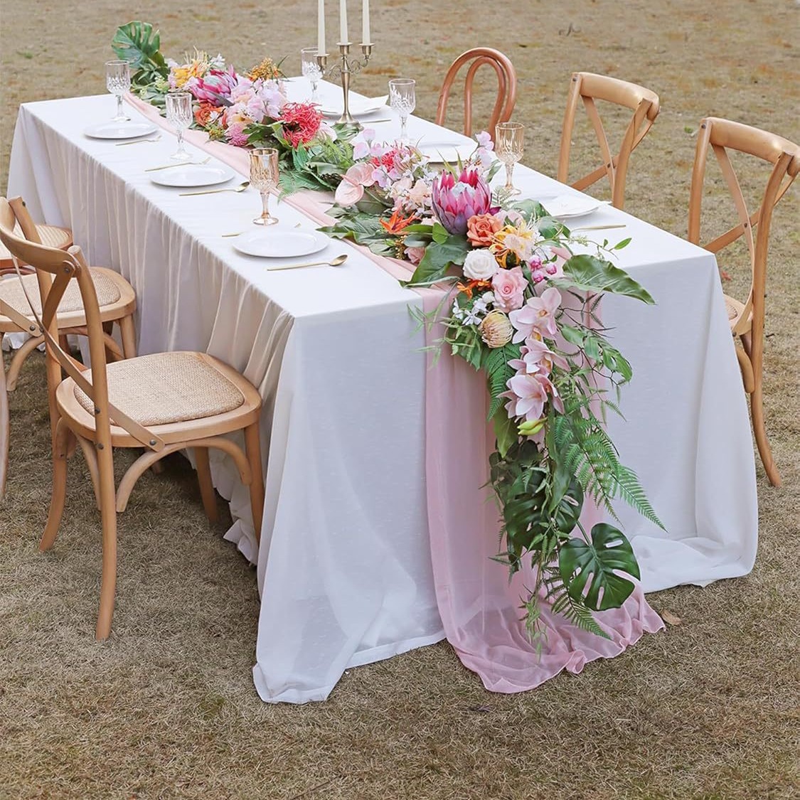 跨境仿真花长藤桌面壁橱室内派对聚会装饰户外篱笆装饰婚礼拱门批