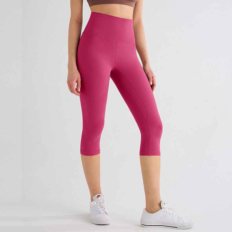 女性用起毛スポーツショーツ、ハイウエスト、タイトフィット、スリム、肌に優しいヨガパンツ、5分丈レギンス、お腹引き締めヒップアップサイクリングパンツ|undefined
