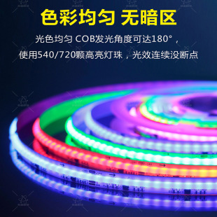 DC5V�ɾ���COB�òʟ� �߲��oɫ�u׃��׃���R��ˮ׷���ˮ��
