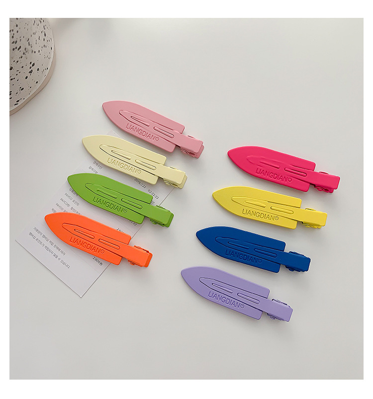 Korean Candy Color Metal Hairpin Wholesale Summer Word Clip Bangs Clip Duckbill Clip Headdress display picture 6