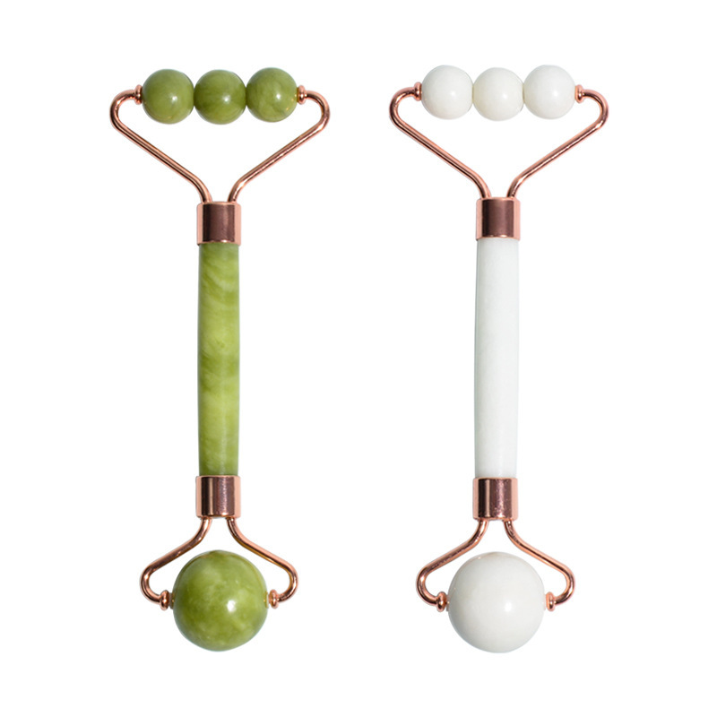 Kerun 2022 New Jade ball massage face meridian massage jade roller set spot cross-border wholesale