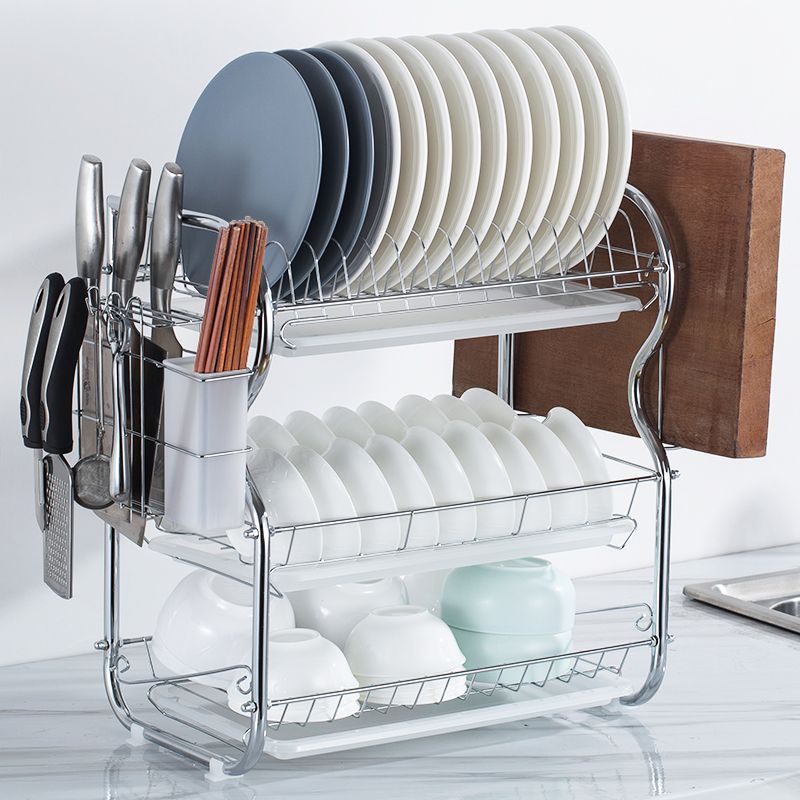 【3단 도마】【흰색 접시 3개】【칼꽂이 걸이 포함】--- 시즌 특가