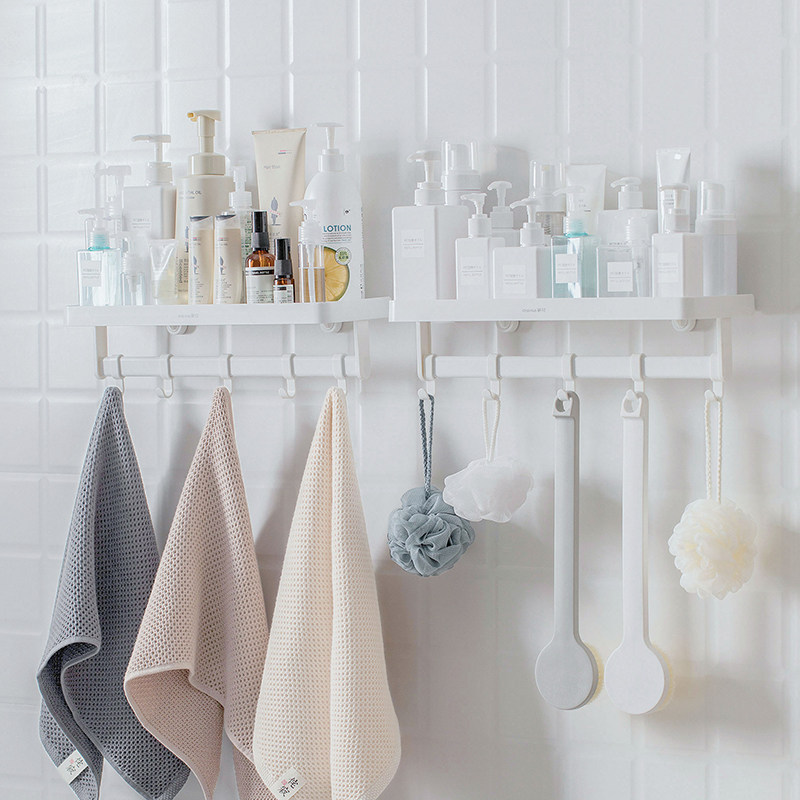 Camellia bathroom suit bathroom punch-free towel rack toilet pendant adhesive suit storage rack Camellia bathroom suit bathroom punch-free towel rack toilet pendant adhesive suit storage rack