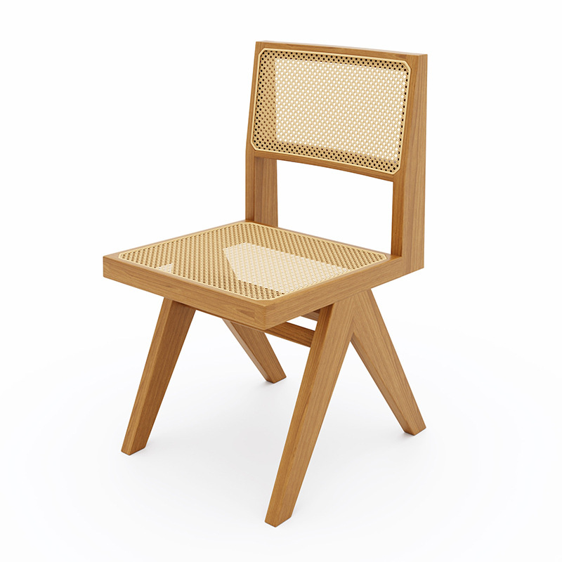 Mesa y silla de cafeteria de caña, mesa y silla de recepción de ocio, área de negociación de madera maciza, silla de comedor de Changdigar, silla de viento tranquilo