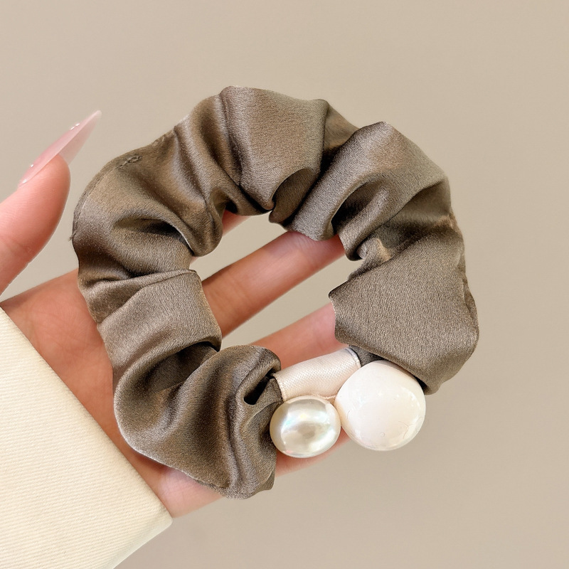 Anillo para el cabello del intestino grueso Mori Cuerda para el cabello de la cola de caballo femenina Albóndigas de sentido avanzado Cuerda para la cabeza Apuntar la cabeza Flor para el cabello Almohos elásticos Almohos para el cabello