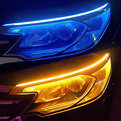 Gündüz işıqları – Flowing Turn Signal Lights, Daytime Running - 30cm-blue-light-to-yellow-light-2-piecesbag