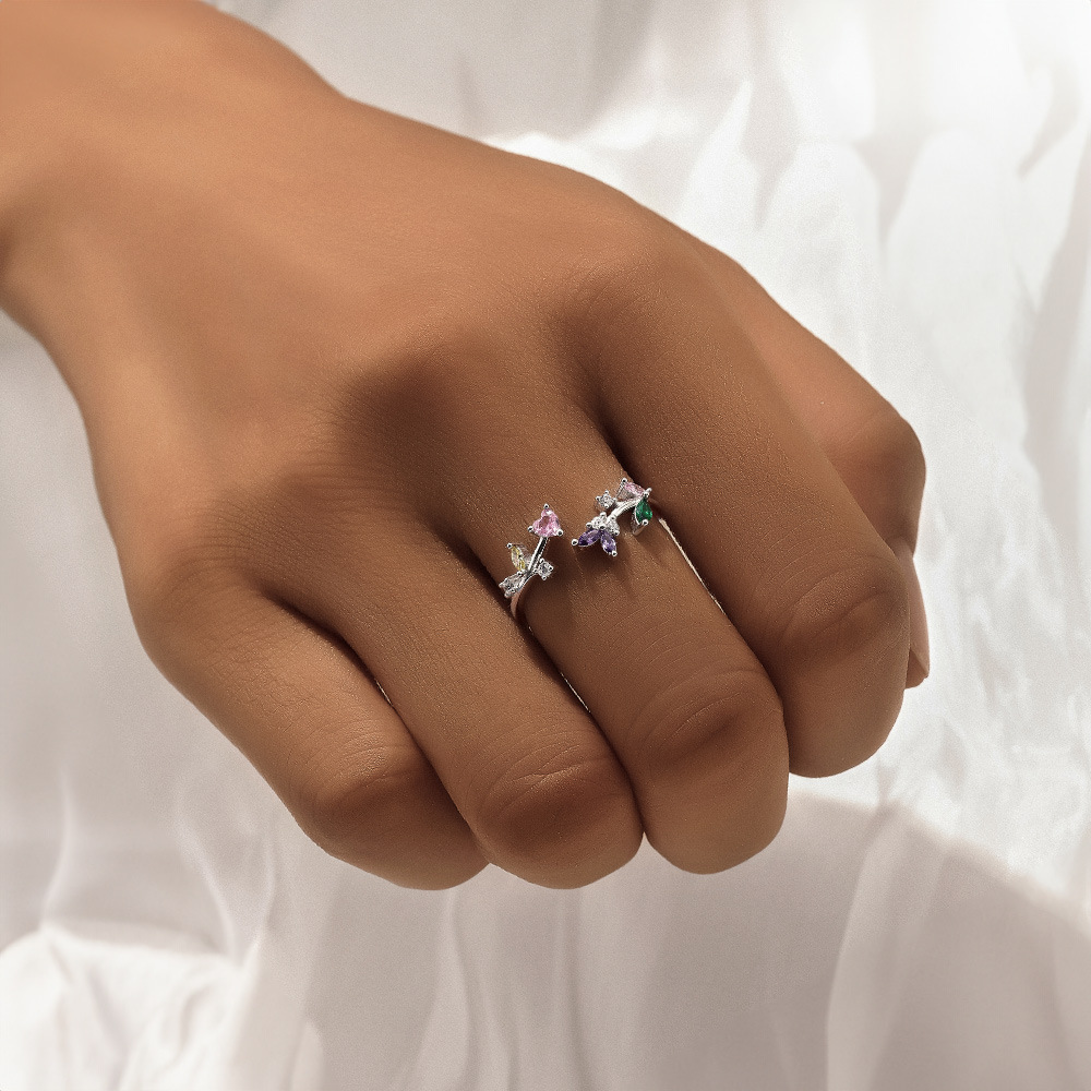 2g Weight Zircon Inlay Material Open Rings Classification Adjustable Ring Size 1 Piece Quantity Daily Occasion 925 Sterling Silver Material Cross, Heart Shape, Butterfly Pattern All Seasons Season Women's Gender Plating, Inlay Design Simple Style, IG Style Style 925 Sterling Silver Zircon Cross Heart Shape Butterfly Open Rings 925 Sterling Silver Rings 31