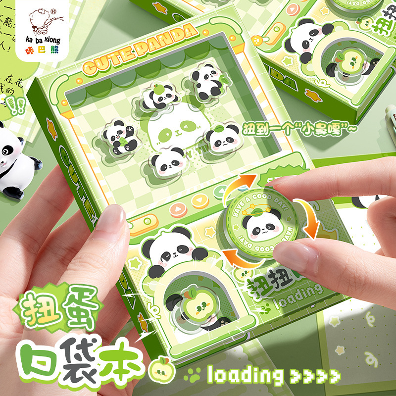 Kapabear Kapibara Gashapon Machine Pocket Notebook Mini Portable Coloring Page Planner Notebook