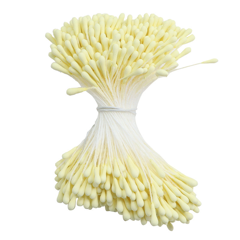 2 mm, 390 piezas, núcleo de flor mate, flor artificial, estambre de yeso ecológico, material para rosas y lirios, cabezal a juego