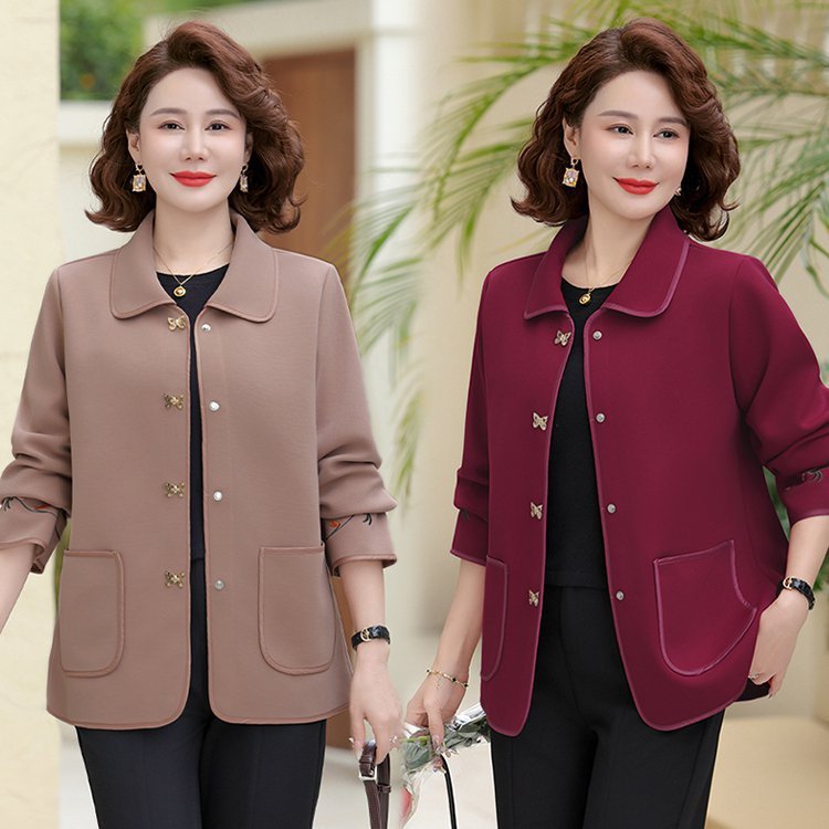 结婚衣服妈妈秋装礼服短款风衣中年气质喜婆婆婚宴装外套订婚上衣|undefined
