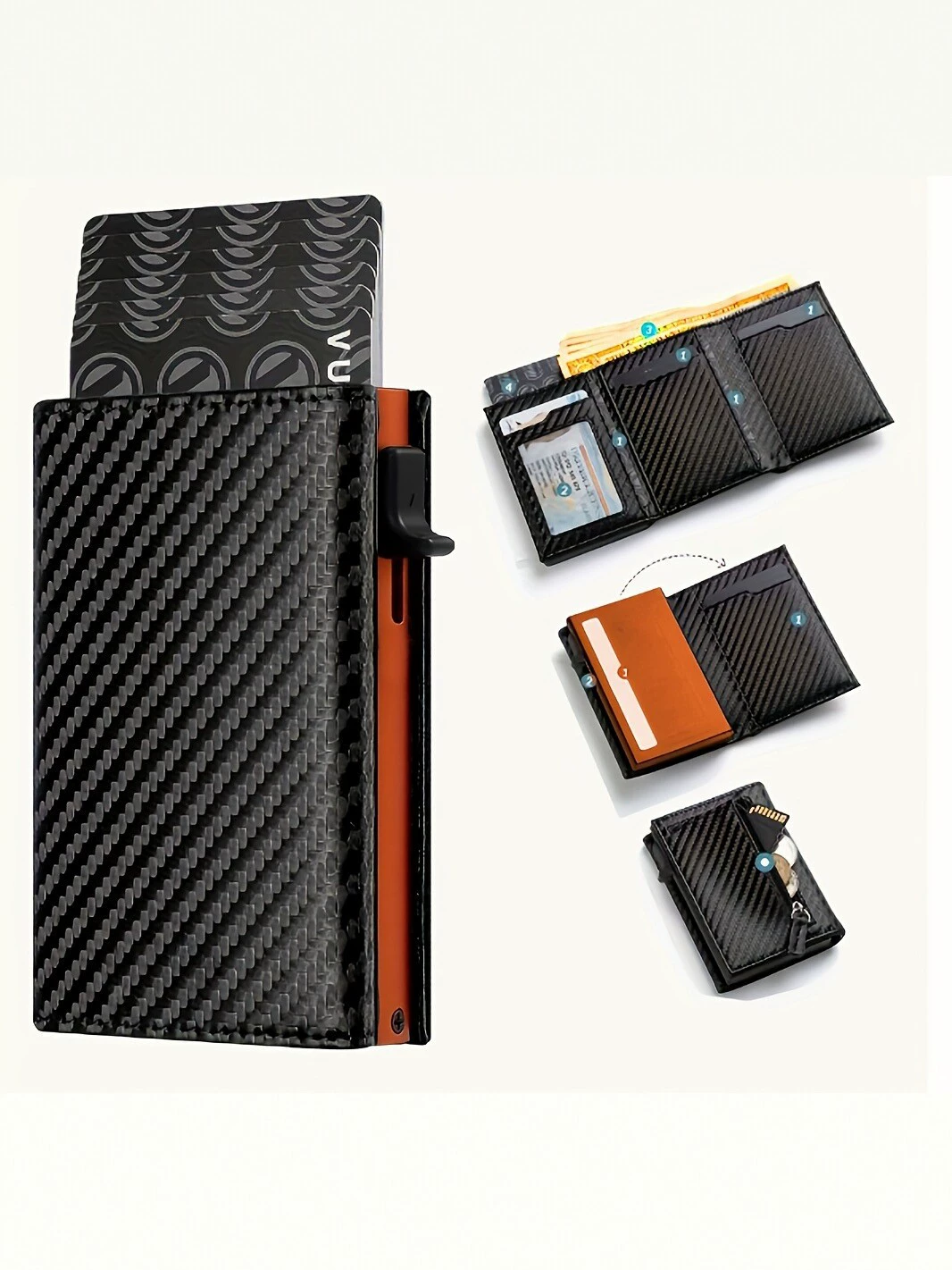 Universal wallet, short light and thin card holder with zipper