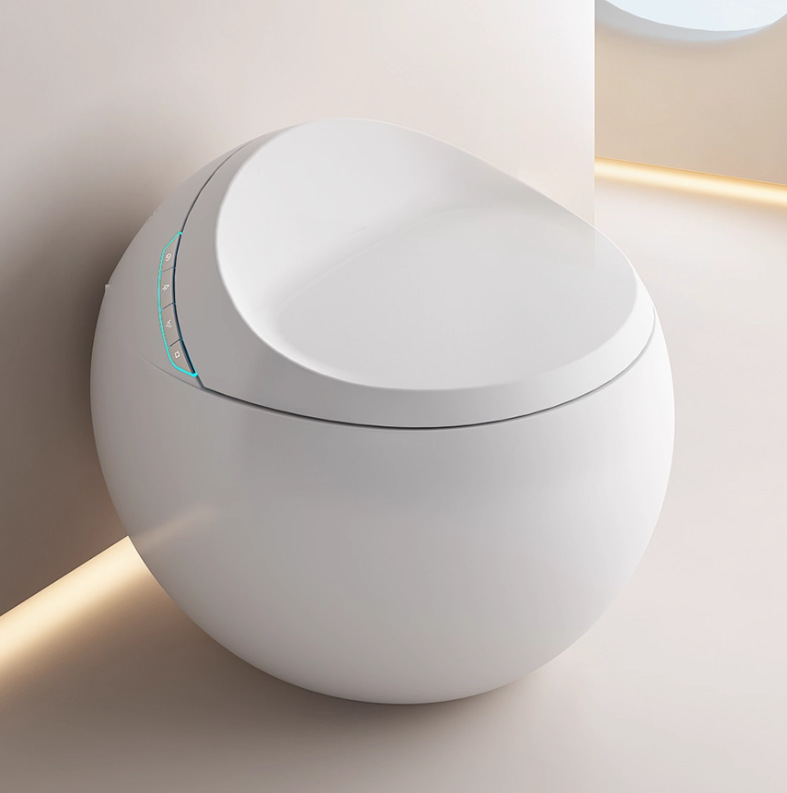 inodoro inteligente tipo huevo personalizado totalmente automático sin restricción de presión de agua multifuncional esterilización ultravioleta voz asiento de inodoro