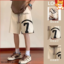休闲运动五分裤美式篮球短裤男士夏季新款痞帅百搭宽松沙滩大裤衩