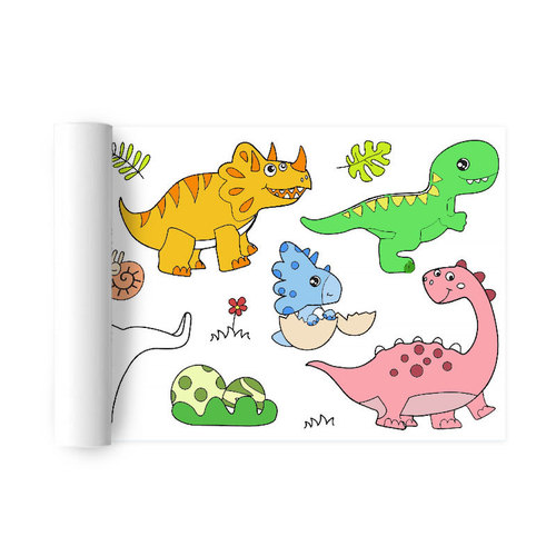 Extendable Children's Doodle Canvas Painting Book, Adhesive Wall-Separating Coloring and Filling Paper for Art Enlightenment, Kindergarten Purchase