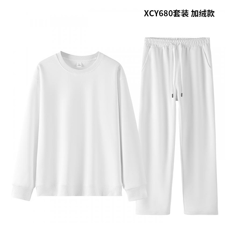 Otoño y invierno juveniles suéter de dos piezas conjunto de ropa de cuello redondo casual un conjunto completo de ropa deportiva para correr conjunto de ropa de hombre personalizada