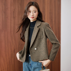 2025秋季新款修身气质西服上衣时尚通勤短款西装外套女 SH20209