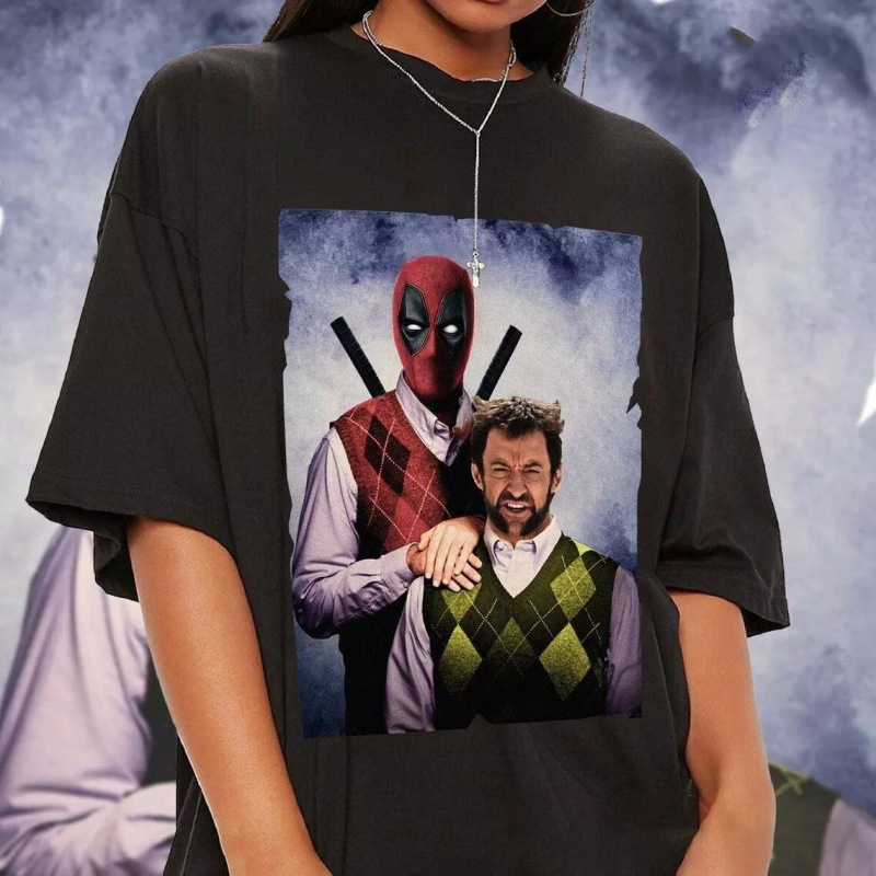 Amazon American Tv Series Deadpool and Wolverine Brothers T-Shirt Funny Movie Popular T-Shirt Pure Cotton Amazon American Tv Series Deadpool and Wolverine Brothers T-Shirt Funny Movie Popular T-Shirt Pure Cotton