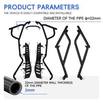 front and rear exhaust pipe Motorcycle bumper