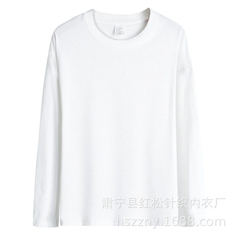 Cotton base body-friendly long-sleeve with a round collar, oversize