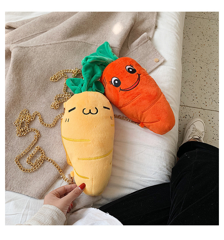 Cute Carrot Shoulder Messenger Plush Bag Wholesale Nihaojewelry display picture 44