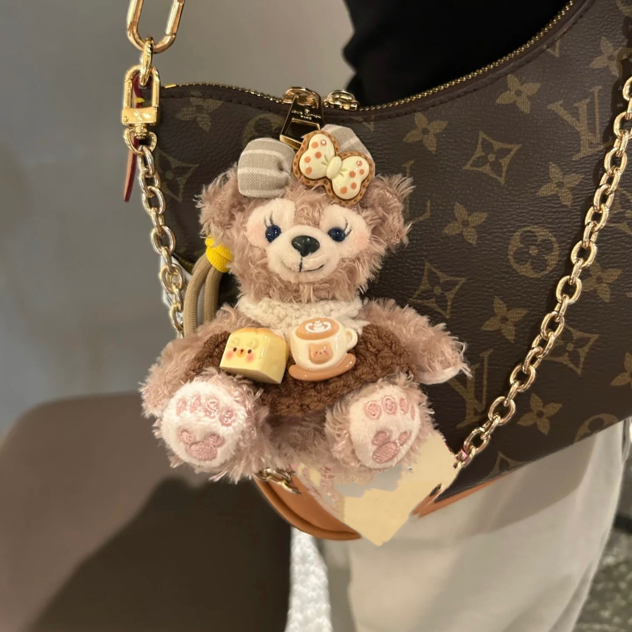 新商品のシェリーメイの布朗尼のリュックサックの包みのペンダントのかわいいぬいぐるみの熊の公仔の鍵は掛けて飾ります。