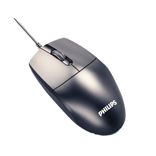 Philips 7247 Long Cord Mouse Wired Desktop All-in-One Office Home Computer Laptop Universal