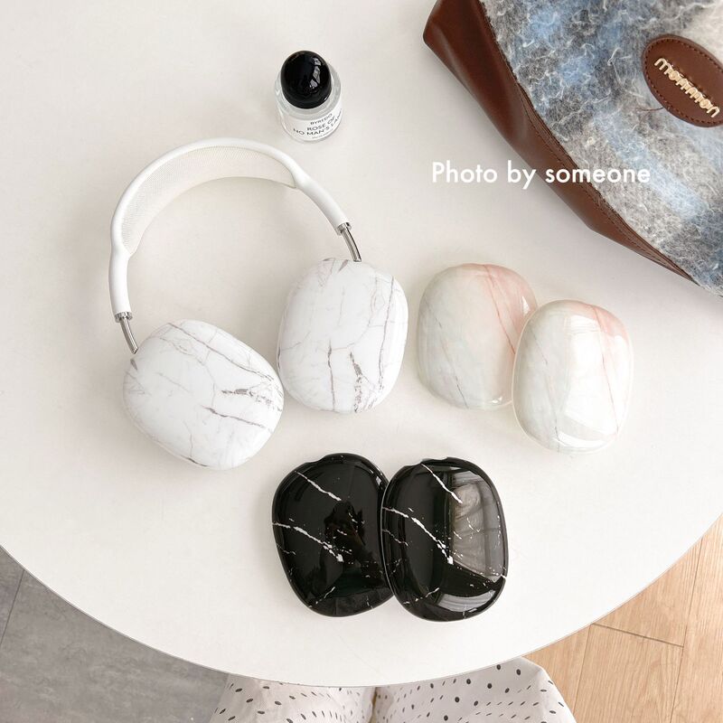 Marble Pattern airpods Max Protective Cover for Apple Headset Ear Cap Ear Mover Earphone Case
