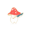 Amusing dancing cute brooch with clove mushrooms, children's backpack for elementary school students, pencil case lapel pin, badge, cat, Birthday gift