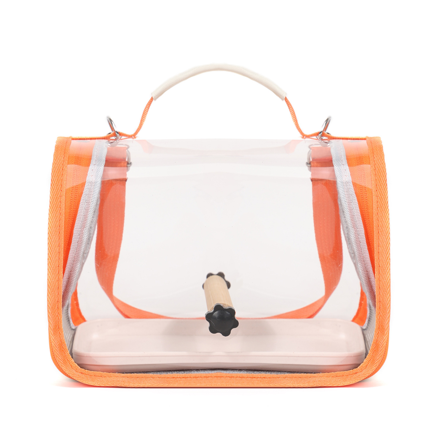 Bolsa portátil multifuncional para pájaros, bolsa de salida para loros, alta capacidad, jaula de pájaros transparente, mochila de pájaros ligera y transpirable image 6