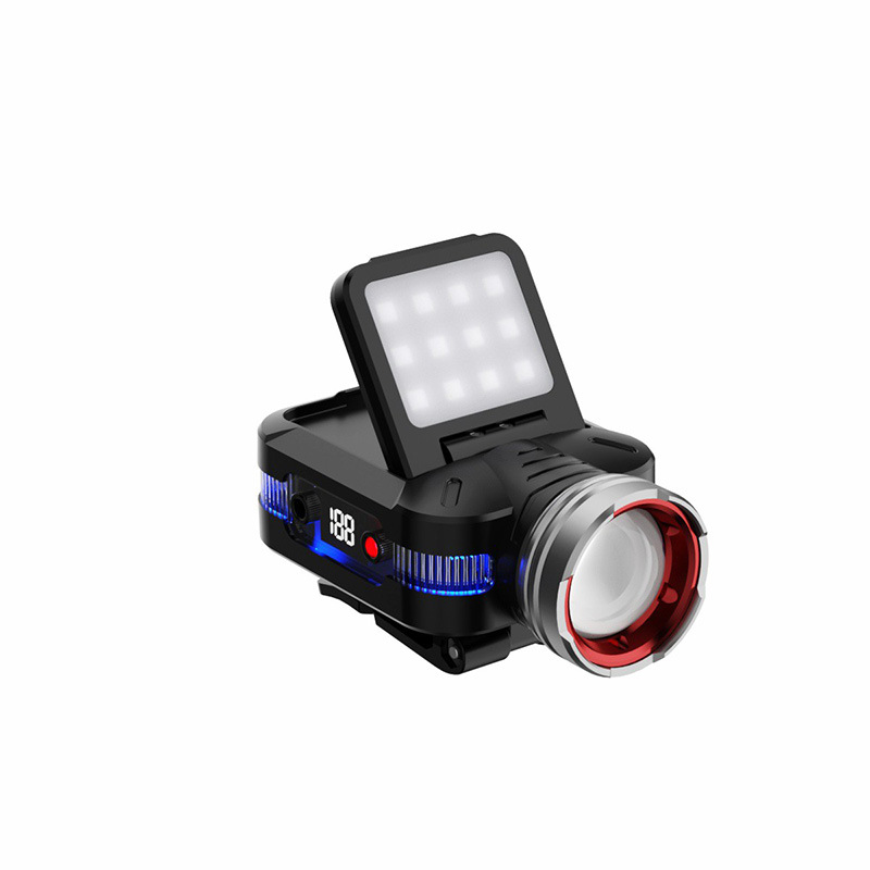 Transfronterizos nuevos faro al aire libre portátil multifuncional sombrero lámpara de motocicleta impermeable lámpara de advertencia campamento lámpara de trabajo de emergencia