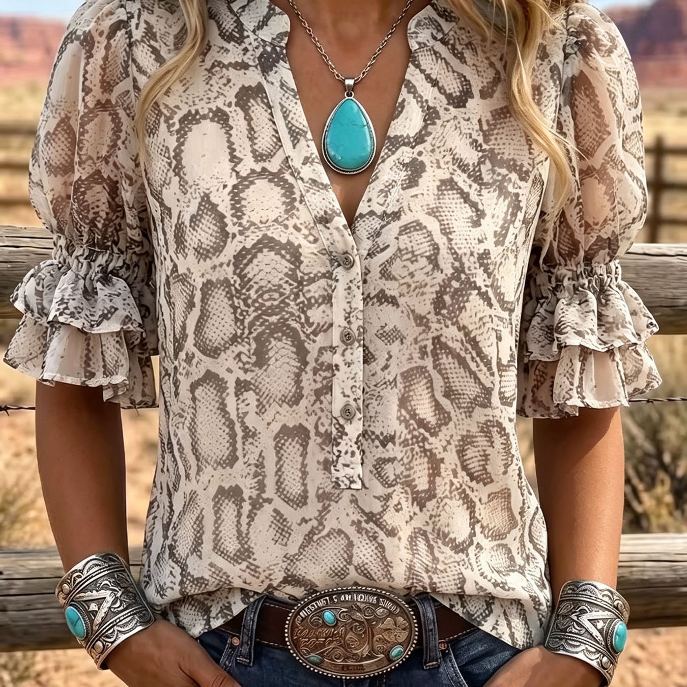 Transfronterizo exclusivo para camisas de impresión vintage mujeres sueltas de cuello en V de manga corta chaqueta bohemiana Europa y América nuevo transfronterizo image 7