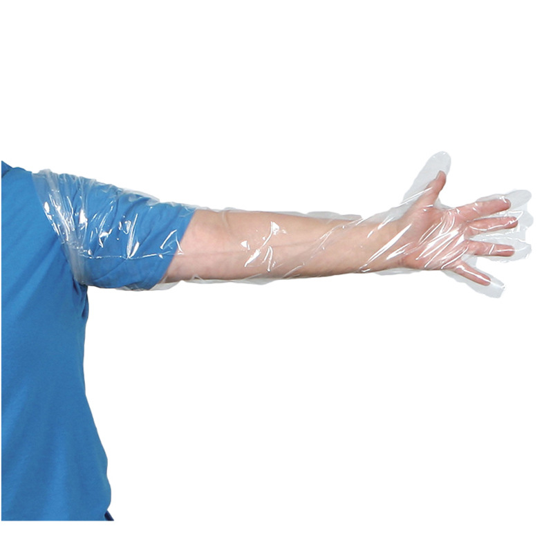 厂家直销一次性畜牧专用长手套 畜牧养殖业猪牛羊使用PE长手套C
