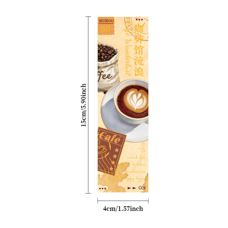 Mulan Bookmark Cafe Wandering Series Coffee Theme Estudiante Lectura Marcador Lectura Tarjeta de marcado Tarjeta de mensaje