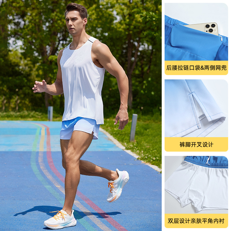 Pantalones Cortos de Playa y Deporte con Doble Capa Poliéster Secado Rápido, Alta Elasticidad para Natación y Gimnasio