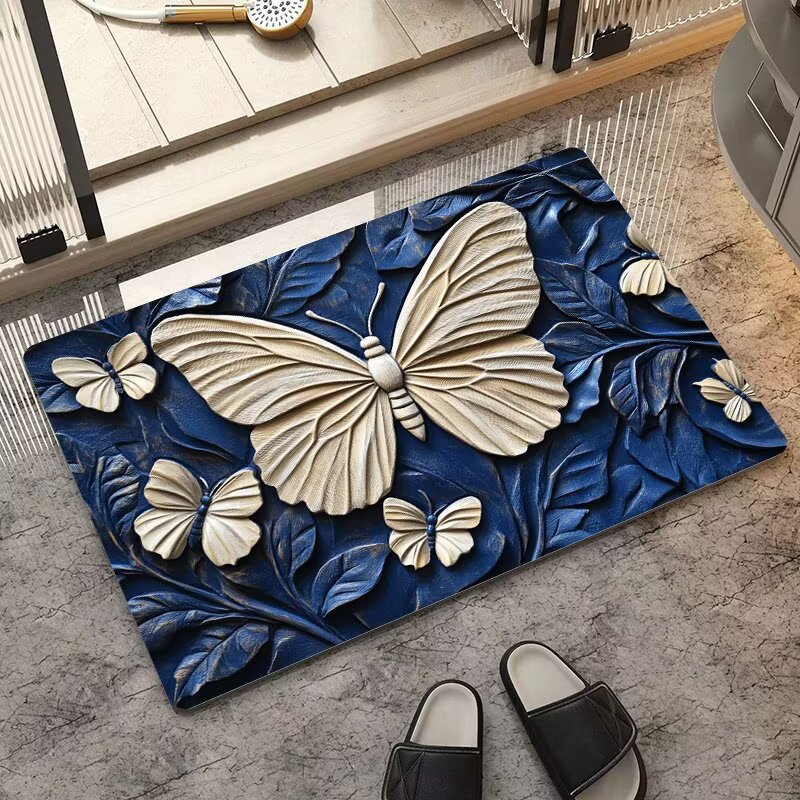 Diatomaceous Earth Bath Mat Quick-dry Non-slip Bathroom Rug_voghion.com