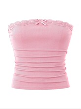 E 39010 Solid Color Lace Trim Camisole Top ��ɫ��˿Ĩ��