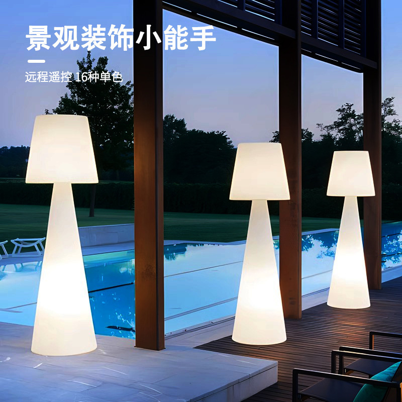 2m Large Courtyard Lamp European Style Simple Cross-Border Table Lamp Outdoor Solar Landscape Lamp Floor-Standing Led Lantern