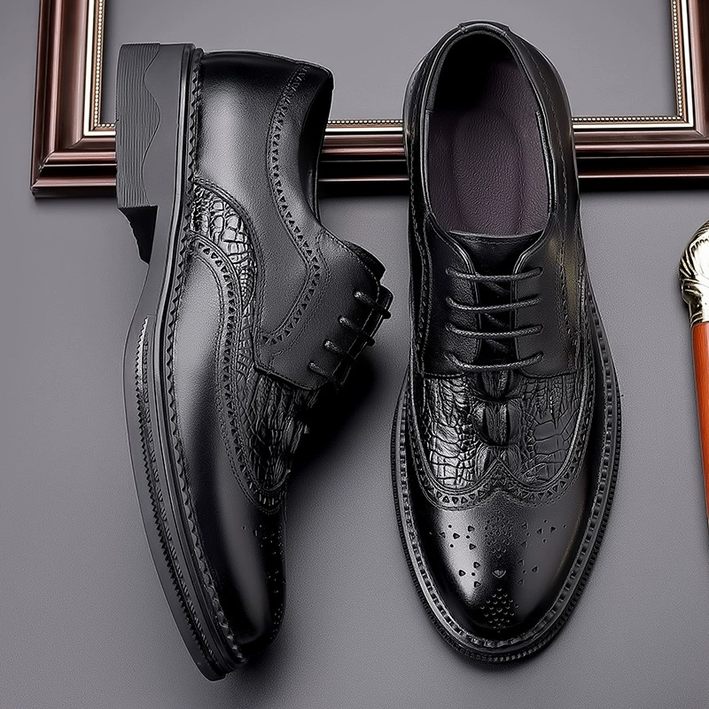 Footwear, classic suit jacket English style, men's lightweight classic shoes for leather shoes, genuine leather