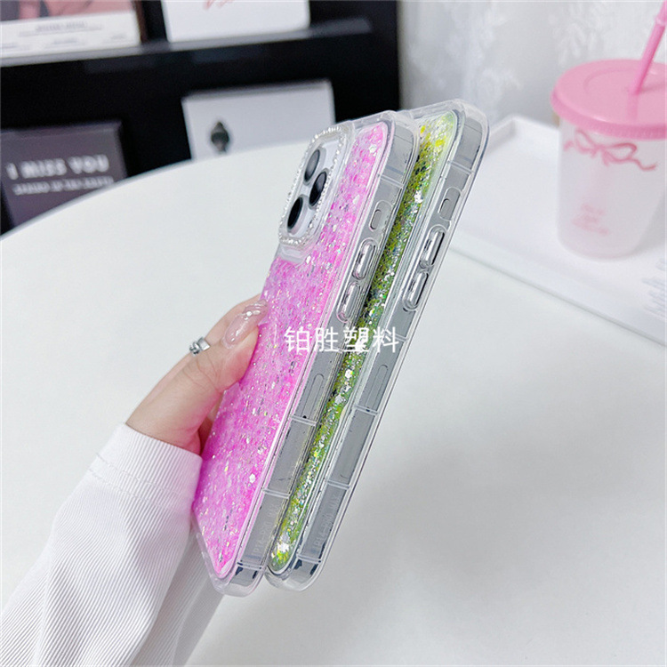 亚马逊适用于苹果IPhone 14新款闪粉14 Plus透明防摔14 Pro手机壳